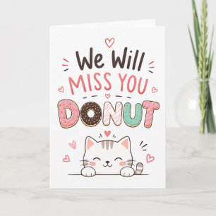 Tarjeta Regalo de jubilación divertido gato Donut para com