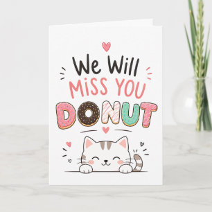 Tarjeta Regalo de jubilación divertido gato Donut para com