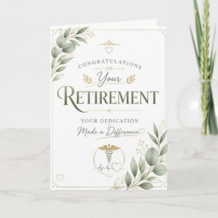 Tarjeta Regalo de Jubilación Elegante para Agradecimiento
