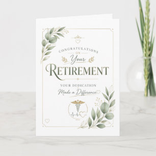 Tarjeta Regalo de Jubilación Elegante para la Agradecimien