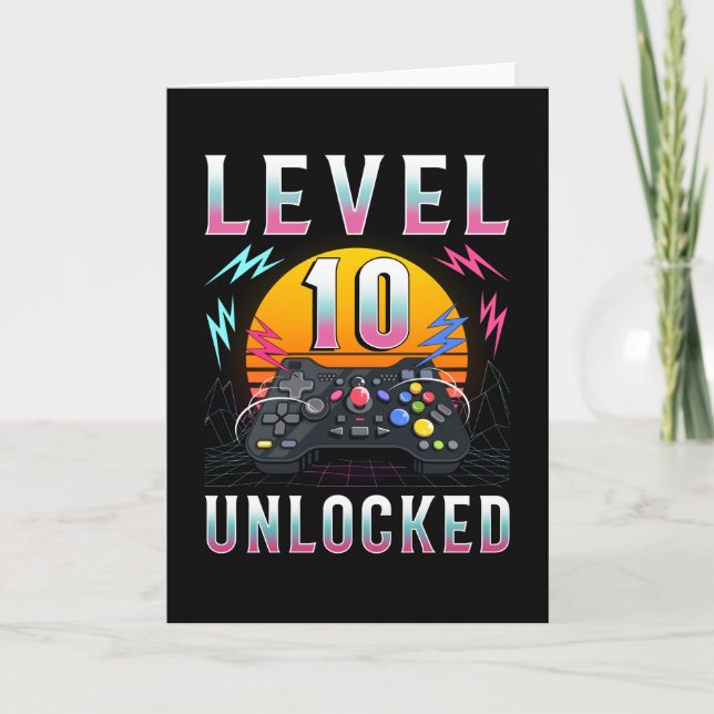 Tarjeta Regalo de juegos de nivel 10 desbloqueado (Anverso)