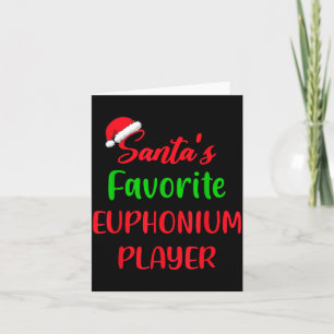 Tarjeta Regalo de jugador de eufonio favorito de Santa Euf