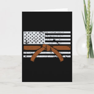 Tarjeta Regalo de karate de la bandera americana Comt de T