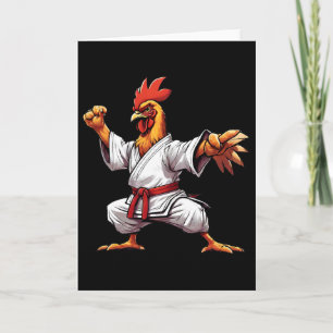 Tarjeta Regalo de Karate Taekwondo Judo Kung Fu Pollo Gall
