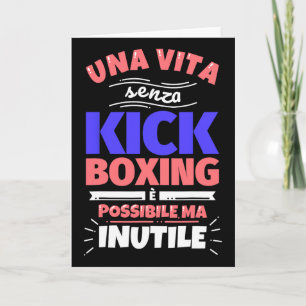 Tarjeta Regalo de kickboxing divertido deporte atlético -