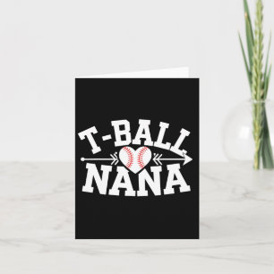 Tarjeta Regalo de la abuela deportiva de béisbol Nana Hear