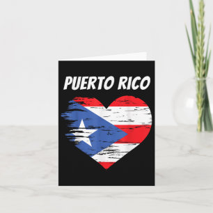 Tarjeta Regalo de la bandera del corazón de amor de Puerto