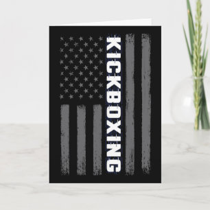 Tarjeta Regalo de la bandera estadounidense de Kickboxing