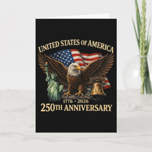 Tarjeta Regalo de la bandera estadounidense del 250 aniver