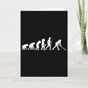 Tarjeta Regalo de la evolución del hockey sobre hierba jug