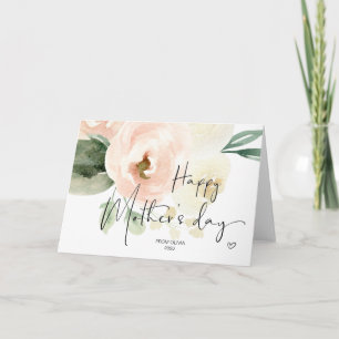 Tarjeta Regalo de la hija del Rubor Pink Happy Mother's Da