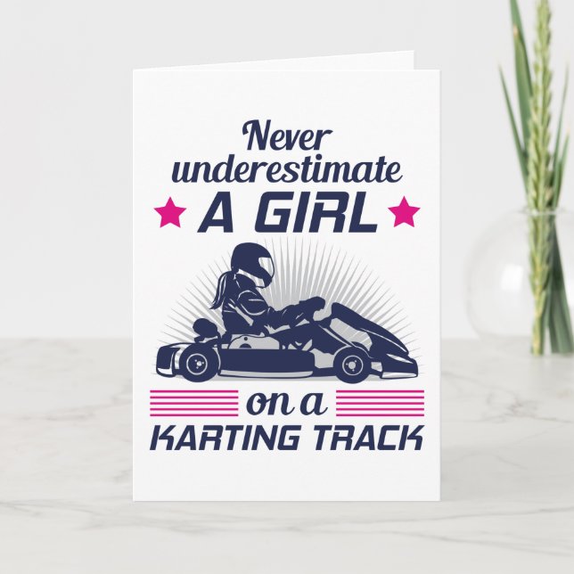 Tarjeta Regalo de las Chicas de la Carreras Kart Go-kart K (Anverso)
