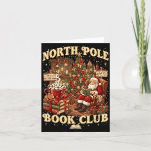 Tarjeta Regalo de lectura navideña acogedor del club de li