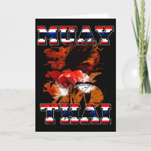 Tarjeta Regalo de luchador de boxeo tailandés Tailandia Mu