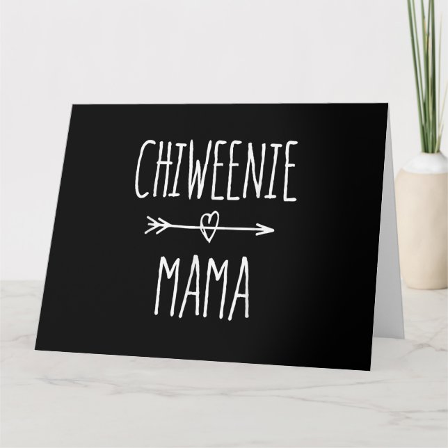 Tarjeta regalo de mamá chiweenie mama chihuahua (Anverso)