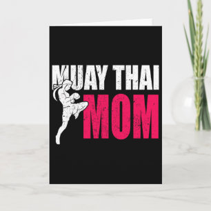 Tarjeta Regalo de mamá de Muay Thai para mujeres Boxeo Kic