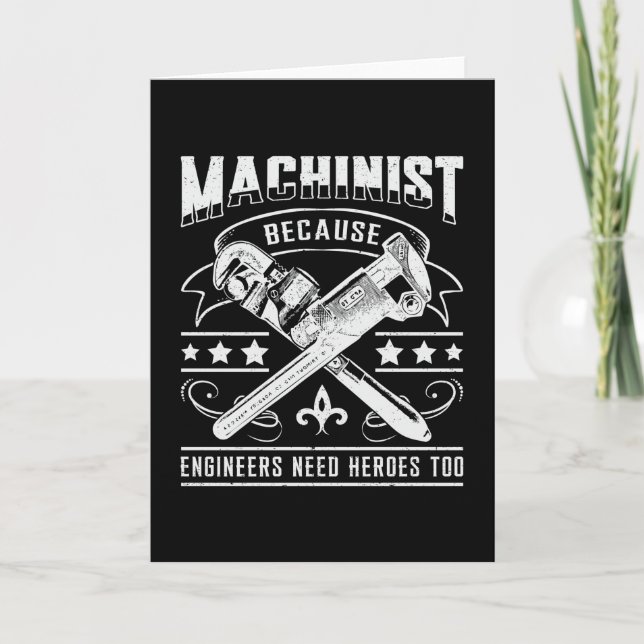 Tarjeta Regalo de maquinista mecánico de CNC (Anverso)