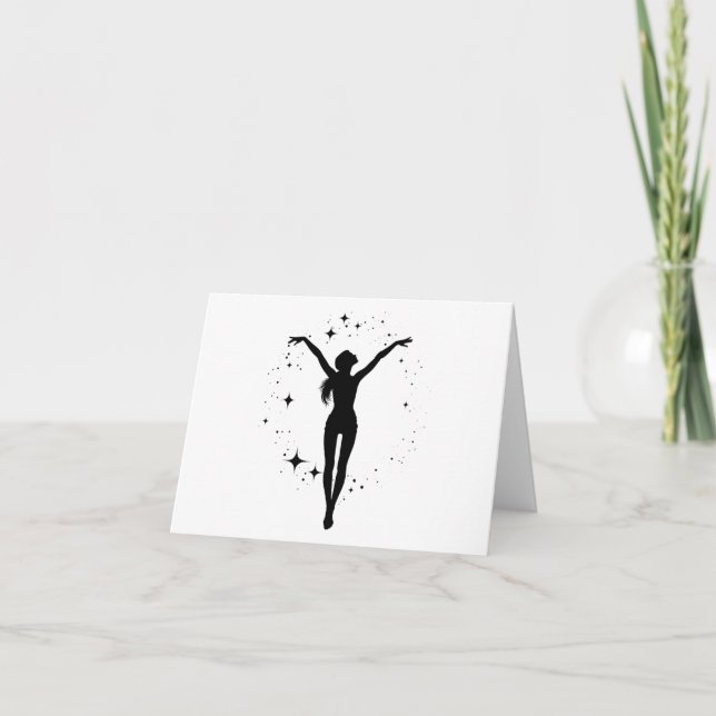 Tarjeta Regalo de mujer: saludo en blanco 6 de yoga (Anverso)