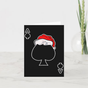 Tarjeta Regalo De Navidad As De Picas Juego De Cartas Y Ma