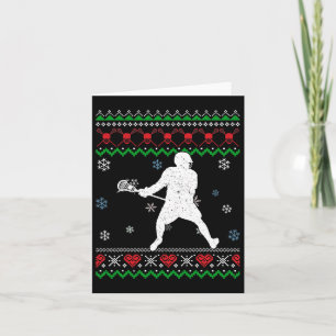 Tarjeta Regalo de Navidad feo de pijama de Lacrosse para a