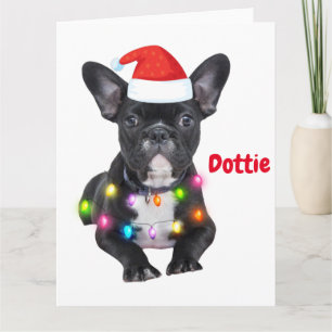 Tarjeta regalo de navidad para amantes de bulldog