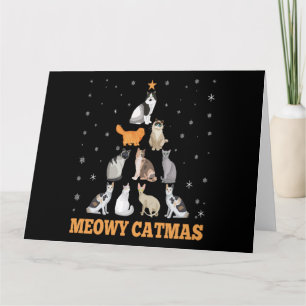 Tarjeta Regalo de Navidad para Gato y Amante de los Gatos