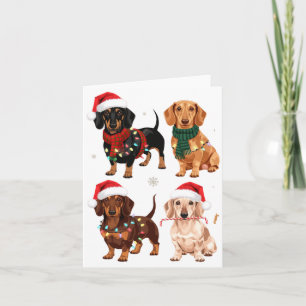 Tarjeta Regalo de Navidad para mamá amante de perros Dachs