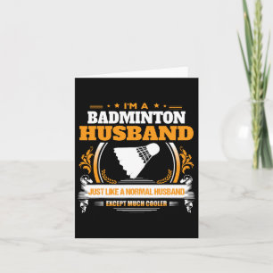 Tarjeta Regalo de Navidad para marido que juega bádminton 