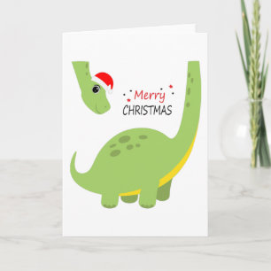 Tarjeta Regalo de Navidad para niños dinosaurio, decoració