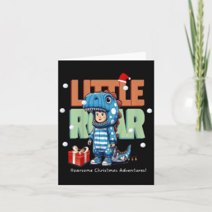 Tarjeta Regalo de Navidad para niños Dinosaurio Rugiente N