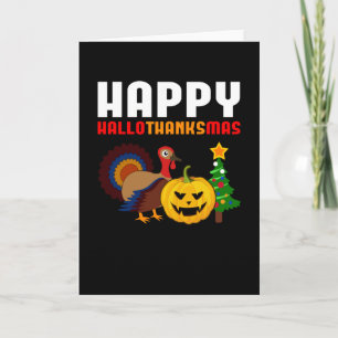 Tarjeta Regalo de Navidades de Halloween en Hallothanksmas