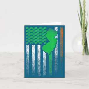 Tarjeta Regalo de Nueva Jersey Día de San Patricio Bandera
