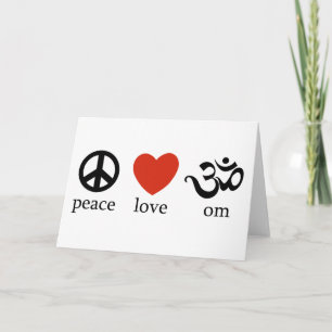 Tarjeta Regalo de OM del amor de la paz