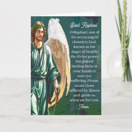 Tarjeta Regalo de oración del Ángel San Rafael Arcángel Án