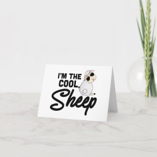 Tarjeta Regalo de oveja + cabra: soy el Guay Sheep BLANK