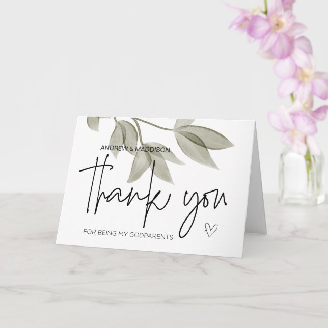 Tarjeta Regalo de padrino Gracias por ser mis padrinos C (Orquídea)