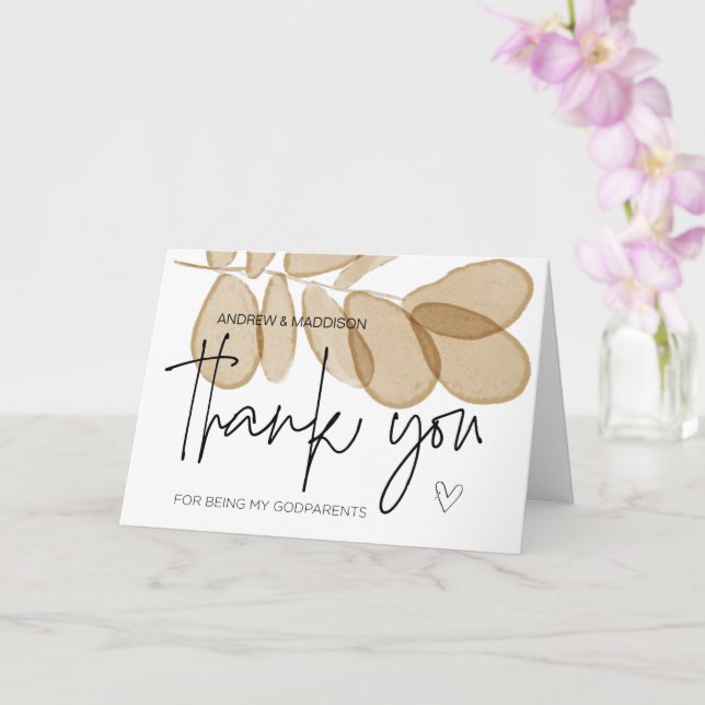 Tarjeta Regalo de padrino Gracias por ser mis padrinos C (Orquídea)