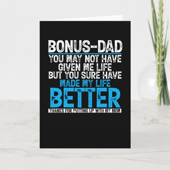 Tarjeta Regalo de Papá Adicional Que Mejoró Mi Vida (Anverso)