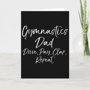 Tarjeta Regalo de papá gimnasta Papá de gimnasia Conduce. 