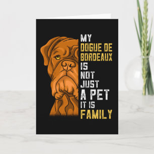 Tarjeta Regalo de perro de la familia Dogue de Burdeos