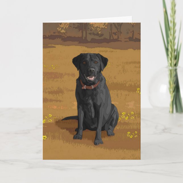 Tarjeta Regalo de Perro Lover de Labrador Negro (Anverso)