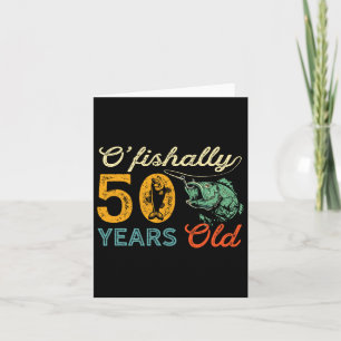 Tarjeta Regalo de pesca de 50 años 50 cumpleaños Guay Cinc