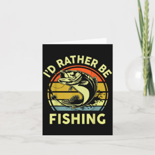 Tarjeta Regalo de Pesca Me Gusta Más Pescar Papá Funny Gra