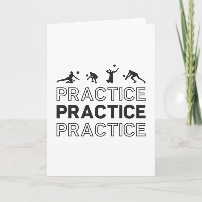 Tarjeta Regalo de práctica de práctica de jugador de volei (Anverso)