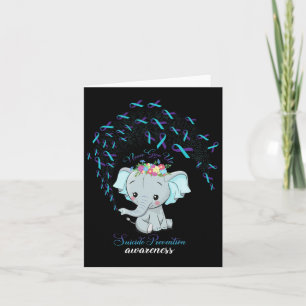 Tarjeta Regalo de prevención del suicidio del elefante Gue
