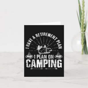 Tarjeta Regalo de retiro de camping Cita divertida Retirad
