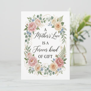 Tarjeta Regalo de Saludo Floral Elegante Amor de Madre por