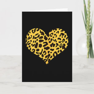 Tarjeta Regalo de San Valentín Corazón de Leopardo para No