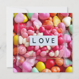 Tarjeta Regalo de San Valentín de Caramelo Dulce y Colorid