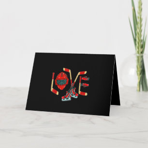 Tarjeta Regalo de San Valentín de hockey sobre hielo para